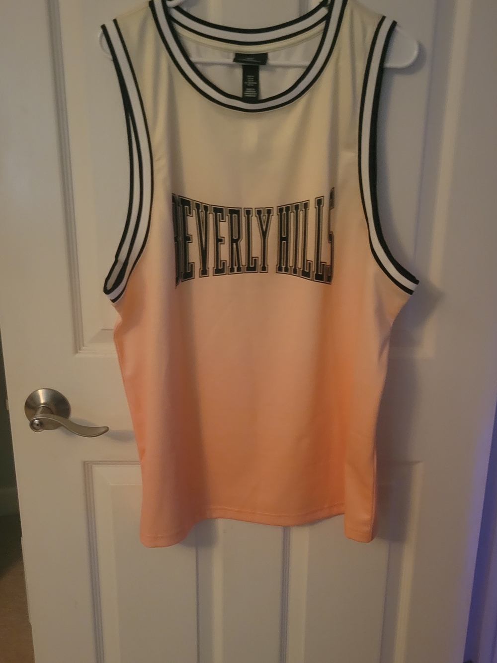 H&M Cream and Black Ombre Sleeveless Athletic Tank Nwt